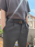 皮爾卡丹皮帶男頭層牛皮自動扣腰帶輕奢商務(wù)休閑褲帶七夕送老公男友禮物 PD001槍色【實木禮盒+花】頭層牛皮 115cm 其他尺寸請備注或聯(lián)系客服 曬單實拍圖