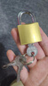 罕碼 仿銅短梁掛鎖(不同花) 寬32mm 一字鎖芯加粗鎖梁堅固抗暴防盜防撬防水鎖具宿舍柜門(mén)小掛鎖 曬單實(shí)拍圖