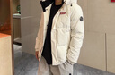 鴨鴨（YAYA）時(shí)空道宇系列三防羽絨服情侶男女短款冬季新款泡芙加厚面包服外套 月光白色 3XL (建議190-210斤) 曬單實(shí)拍圖