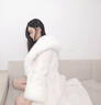 顧冰仿水貂仿皮草外套女中長(cháng)款大衣年輕款氣質(zhì)名媛毛毛絨環(huán)保毛 白色大毛領(lǐng) M 曬單實(shí)拍圖