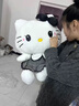 Disney日本暗黑系可愛(ài)hellokitty公仔大號哈嘍kt貓玩偶睡覺(jué)抱枕生日禮物 黑色Kitty公仔 40CM 曬單實(shí)拍圖