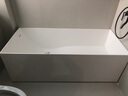 特拉維爾（TW）獨立式人造石浴缸家用小戶(hù)型高分子PMMA長(cháng)方形酒店民宿綺美石浴盆 8572啞光白 1.6m 曬單實(shí)拍圖