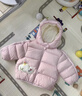 巴拉巴拉童裝兒童羽絨服寶寶女童男童2025冬裝新款嬰兒外套保暖上衣萌趣 粉色小蘋果60356-白鴨絨 100 （充絨量81g 適合2-3歲） 曬單實拍圖