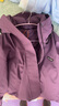 鴨鴨（YAYA）佟麗婭同款短款羽絨服女2025秋冬新款時(shí)尚休閑復古工裝派克服外套 紫色 S (155) 曬單實(shí)拍圖