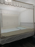 LIFE HOME2025年新款蚊帳家用新型臥室免安裝防摔兒童全底嬰兒防止掉床 時(shí)尚ins-淺灰【A類(lèi)加密帳紗+防蚊防摔+DIY玩 200cm*180cm*170cm 免拼接支架：適用1. 曬單實(shí)拍圖
