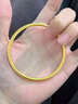 中國珠寶素圈黃金鐲子女款古法足金素圈手鐲手環(huán)新年情人節禮物送女友老婆 足金素圈手鐲+品牌禮盒 【56#圈口】金重約7.2g 曬單實(shí)拍圖