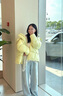 冰潔BINJORA 25冬新款羽絨服女短款百搭連帽面包服保暖外套 J5400DO40 清梨綠 XL 175/96A 【體重約75-85KG】 曬單實(shí)拍圖