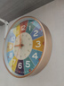創(chuàng  )京懿選時(shí)鐘掛墻德國品質(zhì)早教掛鐘學(xué)習時(shí)鐘臥室鐘表兒童時(shí)間管理石英鐘家 彩虹款-玫瑰金框 8英寸 曬單實(shí)拍圖