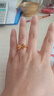 老廟黃金戒指女999足金婚戒蝴蝶結在逃公主戒指送女友老婆生日禮物 在逃公主戒指13#約：1.0g+禮盒 曬單實(shí)拍圖