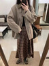 妙奕嘉短款呢子大衣外套女秋冬季女裝秋裝新款大衣外套毛呢西裝大衣上衣 韓系復古翻領(lǐng)西裝大衣【卡其色】M（建議95-110斤） 曬單實(shí)拍圖