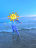 迪士尼兒童泳衣女童中大童青少年長(zhǎng)袖長(zhǎng)褲分體A類防曬泳衣D35266紫色120 曬單實(shí)拍圖