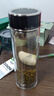 富光抗菌玻璃杯 雙層高硼硅泡茶杯子 茶水分離杯 車(chē)載水杯男女士400ml 曬單實(shí)拍圖