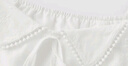森馬（Semir）連衣裙女設計感重工繡花夏2025花邊翻領(lǐng)泡泡袖小白裙107425114041 曬單實(shí)拍圖