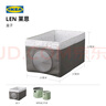 宜家（IKEA）LEN萊恩儲物盒兒童創(chuàng  )意玩具收納神器儲物家用整理箱方形 灰色/帶有圓點(diǎn)白色盒子 25 * 37 * 22cm 曬單實(shí)拍圖