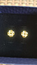 MHFDO老鳳祥金店18K金如意結曲奇耳釘女黃金吉祥耳環(huán)耳飾足金禮物 耳釘 耳釘 一對 曬單實拍圖