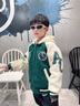 G.DUCKKIDS兒童裝男童春裝外套春秋款2023新款男孩連帽衛衣開(kāi)衫中大童棒球服 黑色 120 (建議身高110cm  6-7歲)cm 曬單實(shí)拍圖