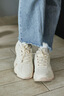 斯凱奇（Skechers）女鞋秋季舒適休閑時尚運動厚底老爹鞋117685 自然色/NAT -女款 39 曬單實拍圖