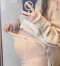 浪莎孕婦打底褲春秋薄款外穿一體褲托腹可調節秋冬加絨褲襪 膚色踩腳 曬單實(shí)拍圖