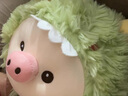 MOONCHILD高端可愛(ài)彩色豬豬抱枕長(cháng)條枕女生床上睡覺(jué)送閨蜜送女朋友生日禮物 綠色 70厘米【長(cháng)毛絨-填充白色PP棉】 曬單實(shí)拍圖