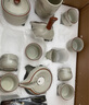 瓷牌茗茶具觀山自動茶具整套汝窯泡茶器全套家用禮品功夫茶具排水茶盤套裝 水墨觀山自動茶具八杯+道罐洗 曬單實拍圖