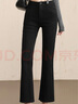 美麗衣櫥（BEAUTIFUL WARDROBE）黑色微喇牛仔褲女秋季高腰顯瘦小個(gè)子喇叭褲時(shí)尚馬蹄九分褲子女 曬單實(shí)拍圖