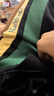 卡賓（CABBEEN）【柔軟彈力】潮牌拼接刺繡休閑短褲男2024夏季新款寬松五分褲 煤黑色01 L /50/175 曬單實(shí)拍圖