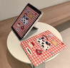 崇尚美iPad2026新款保護套iPad12代3+Y型折疊air8帶筆槽10.2寸9代磁吸卡通殼mini7防摔iPad10防彎保護殼 3+Y型多角度支撐【紅格奶牛小狗Y】帶磁吸/帶筆槽 iPad7代  曬單實(shí)拍圖