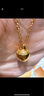 老鋪黃金古法手工足金項鏈·六字真言金珠鎖骨鏈 金重約8.2g 曬單實拍圖