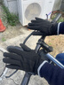 羅蒙手套男女冬季騎行加絨加厚保暖觸屏戶(hù)外騎車(chē)摩托車(chē)防寒防風(fēng)手套 黑色 曬單實(shí)拍圖