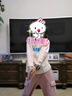 嬡寶時兒童工裝褲2025新款春秋闊腿長褲戶外運(yùn)動束腳褲女童童裝休閑褲子 藕粉色 120 曬單實(shí)拍圖