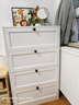 鋼信客廳臥室收納柜子儲物柜簡(jiǎn)約斗柜抽屜柜床尾柜四斗柜60cm-白色 曬單實(shí)拍圖