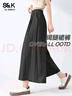 班尼路S&K山本闊腿休閑褲女2026夏季女裝新款時(shí)尚休閑百搭輕薄垂順褲子 黑#純色 XL 曬單實(shí)拍圖
