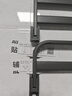 馨沛太空鋁雙層免打孔毛巾架可折疊浴室置物架衛生間廁所洗手間浴巾架 曬單實(shí)拍圖