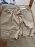 純棉短褲女大碼夏季新款寬松高腰顯瘦松緊腰哈倫闊腿五分褲女褲潮 卡其色 3XL 【建議145-160斤】 曬單實(shí)拍圖