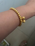 中國黃金（CHINA GOLD）黃金手鏈女士足金兩世歡金珠手串轉運珠七夕情人節禮物送女友老婆 足金兩世歡手串約3.1g 曬單實(shí)拍圖