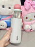 希樂(lè )（cille）保溫杯316不銹鋼女生禮物高顏值吸管水杯子可愛(ài)學(xué)生上學(xué)專(zhuān)用水瓶 白色【316內膽/贈kitty貼鑰匙扣】540ml 曬單實(shí)拍圖
