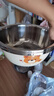 國風(fēng)不銹鋼盆304食品級(jí)洗奶瓶盆奶瓶清洗盆和面專用盆家用廚房揉面盆 【店長推薦】小熊盆+瀝水籃28cm 曬單實(shí)拍圖