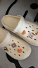 名創(chuàng  )優(yōu)品（MINISO）洞洞鞋男女夏季外穿涼鞋防滑厚底踩屎感包頭涼拖鞋 卡其+海洋星星 曬單實(shí)拍圖
