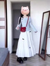 緋垚連衣裙女套裝秋季溫柔韓系穿搭一整套藍色新款高級感長(cháng)裙子 套裝【藍色上衣+半身裙-M】 曬單實(shí)拍圖