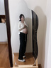 十月媽咪孕婦褲秋季新款外穿褲腰抽繩可調(diào)節(jié)孕婦直筒褲顯瘦闊腿褲黑色XL 曬單實(shí)拍圖