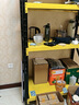 貨架置物架多層倉儲倉庫家用落地儲物間貨物架加厚多層展示架子 黑黃四層主架 1000*400*2000高320kg/層 曬單實(shí)拍圖