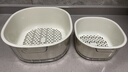 特美居（temeiju）瀝水籃洗菜籃雙層洗菜盆洗水果籃子廚房4件套水果盤(pán)大號白色小號 曬單實(shí)拍圖