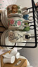 SUCCOHOMEWAREvintage中世紀復古風(fēng)陶瓷咖啡杯 家用文藝中古風(fēng)咖啡杯碟勺整套裝 6杯碟勺混搭+黑U架(禮盒裝) 曬單實(shí)拍圖