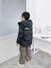 雅鹿親子裝兒童羽絨服男童女童2025新款大童洋氣冬季加厚外套親子冬裝 黑綠 140 cm 曬單實(shí)拍圖