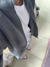 卡圖弛美式cleanfit針織開衫毛衣男春秋季寬松慵懶風高級感街頭立領外套 淺灰色 XL 曬單實拍圖