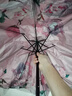 小魔太陽傘遮陽傘雙層黑膠防曬傘防紫外線晴雨兩用迷你便攜三折傘8骨 曬單實(shí)拍圖