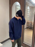 蒙口比鄰帽子男冬季護(hù)耳帽騎行保暖冷帽大頭圍毛線帽男包頭加絨針織帽男士 黑-(加絨)雪花護(hù)耳A119針織帽 均碼彈性(男女通用) 曬單實(shí)拍圖