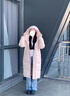 鹿王戀雪韓版百搭羽絨服女裝2025年冬季新款寬松加厚保暖中長(cháng)款白鴨絨外套 粉色 L 曬單實(shí)拍圖