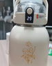 恩爾美（nRMEi）保溫杯大容量保冷女高顏值316不銹鋼新款鈴蘭花2000ml吸管大肚杯 鈴蘭花2000ml[智能顯溫+316內膽] 曬單實(shí)拍圖