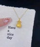 中國黃金（CHINA GOLD）黃金吊墜十二生肖足金本命年掛墜送媽媽節日禮物 生肖豬（約1.2g） 曬單實(shí)拍圖